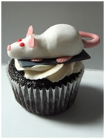 rat on a cupcake