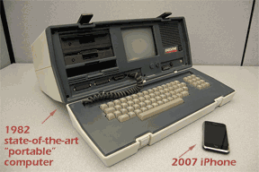compare 1984 computer with iPhone