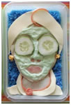 portrait in vegetable slices