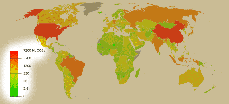 GHG emissions by country