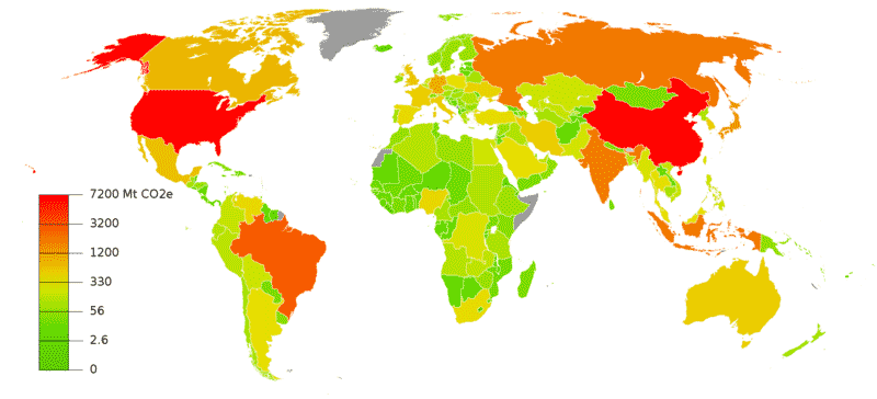 GHG emissions by country