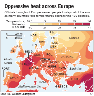 map of heat wave