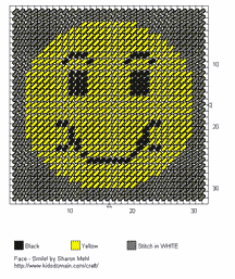 smiley needlepoint